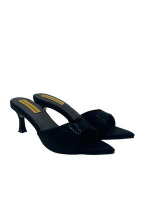 Sandalia Tacón Rose Negro Mercedes Campuzano