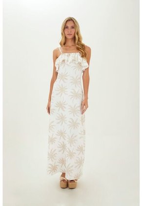 Vestido Largo Carline Marfil Mercedes Campuzano