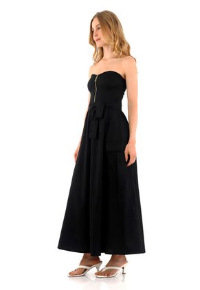 Vestido Largo Glens Negro Mercedes Campuzano