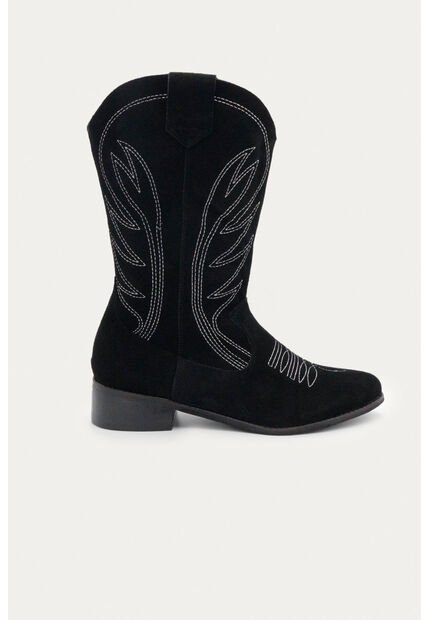 Bota Texana Elora Negro Mercedes Campuzano