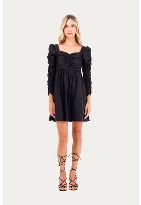 Vestido Corto Ocean Negro Mercedes Campuzano