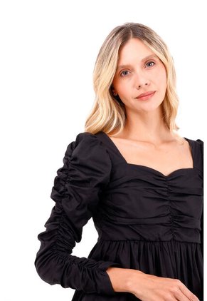 Vestido Corto Ocean Negro Mercedes Campuzano