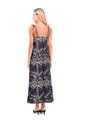 Vestido Largo Oceanic Palmeras Negro Mercedes Campuzano de Mercedes Campuzano