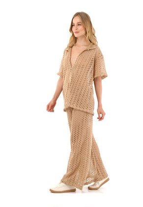 Pantalón Harlow Toupe Mercedes Campuzano