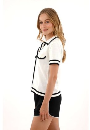 Camisa Tejida Cira Beige Mercedes Campuzano