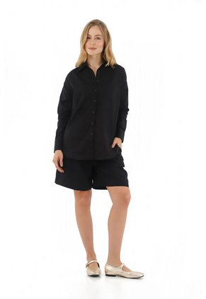 Camisa Boyfriend Haven Negro Mercedes Campuzano