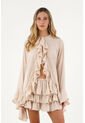 Camisa Aurea  Beige Mercedes Campuzano de Mercedes Campuzano
