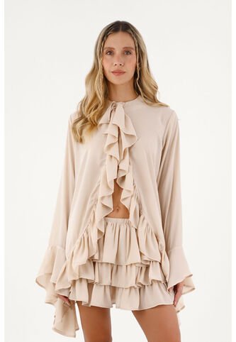 Camisa Aurea  Beige Mercedes Campuzano Mercedes Campuzano