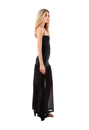 Vestido Largo Amaya Negro Mercedes Campuzano