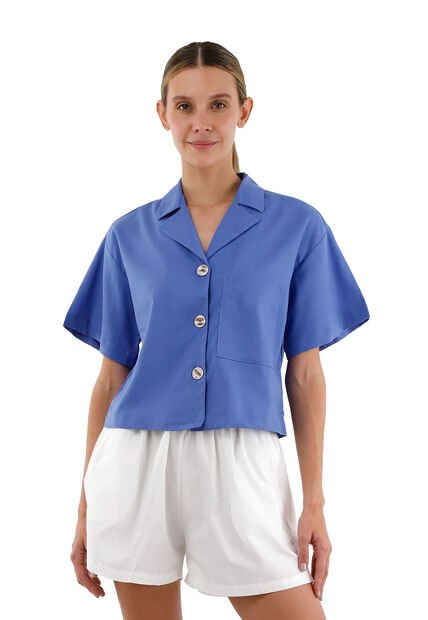 Camisa Charlize Azul Claro Mercedes Campuzano