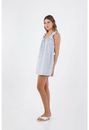 Vestido Corto Deena Azul Mercedes Campuzano