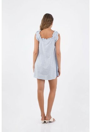 Vestido Corto Deena Azul Mercedes Campuzano