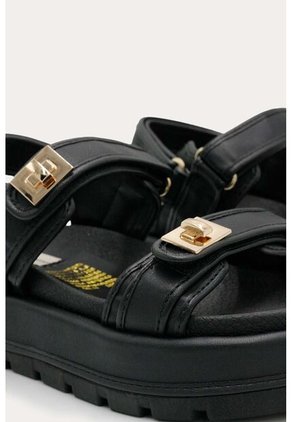 Sandalia Plataforma Serena Negro Mercedes Campuzano