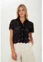 Camisa Steph Negro Mercedes Campuzano de Mercedes Campuzano