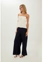 Pantalon Colette Azul Oscuro Mercedes Campuzano de Mercedes Campuzano