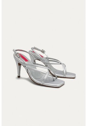 Sandalia Tacon Dina Plata Mercedes Campuzano