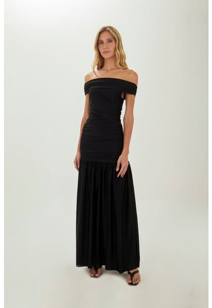 Falda Larga Claudine Negro Mercedes Campuzano