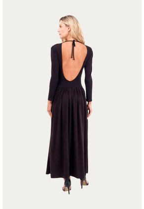 Vestido Largo Well Negro Mercedes Campuzano