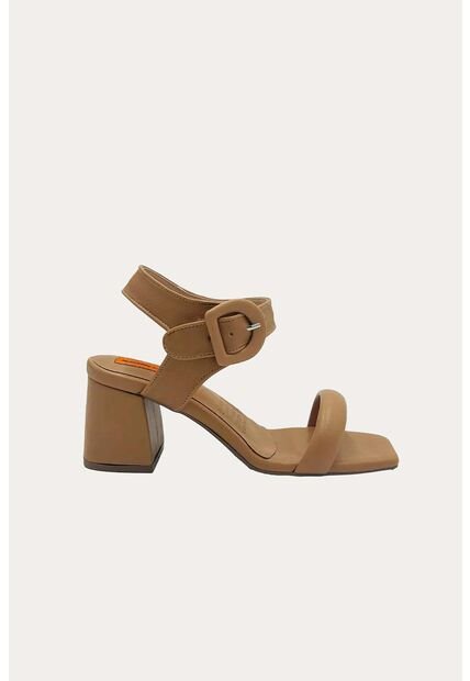 Sandalia Tacón Geneve Beige Mercedes Campuzano