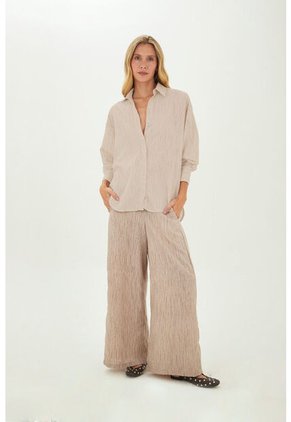 Camisa Carly Beige Mercedes Campuzano