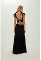 Vestido Largo Muse Negro Mercedes Campuzano de Mercedes Campuzano