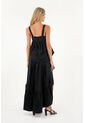 Vestido Largo Luvana Negro Mercedes Campuzano de Mercedes Campuzano