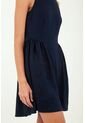 Vestido Corto Solene Azul Mercedes Campuzano de Mercedes Campuzano