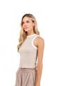 Top Saia Beige Mercedes Campuzano de Mercedes Campuzano