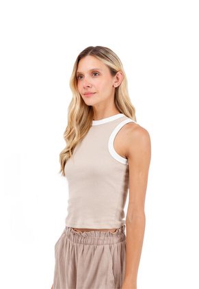 Top Saia Beige Mercedes Campuzano