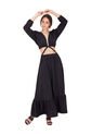 Vestido Largo Reverie Negro Mercedes Campuzano de Mercedes Campuzano