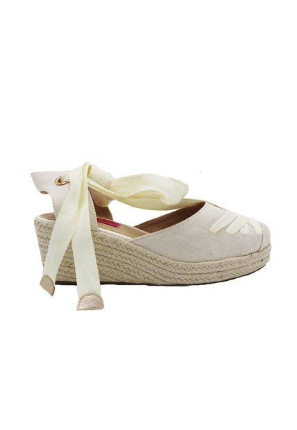 Spadrilla Plataforma Serene Beige Mercedes Campuzano