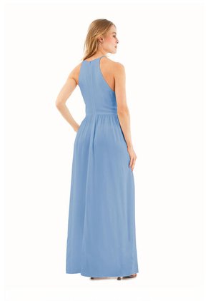 Vestido Largo Anaira Azul Claro Mercedes Campuzano