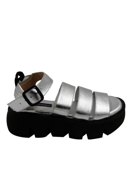 Sandalia Plataforma Harmony Plata Mercedes Campuzano