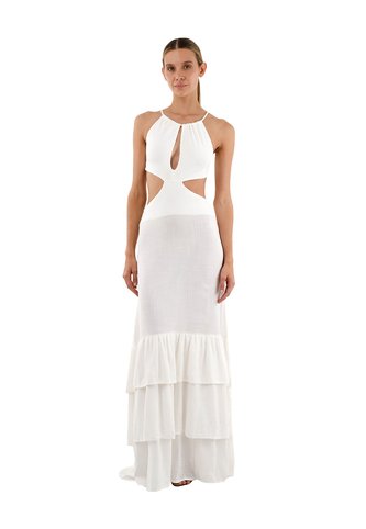 Vestido Largo Rue Marfil Mercedes Campuzano Mercedes Campuzano