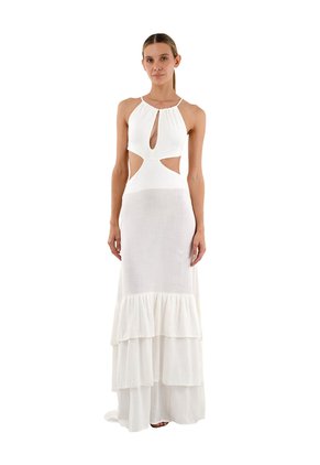 Vestido Largo Rue Marfil Mercedes Campuzano