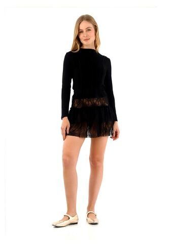 Falda Corta Solana Negro Mercedes Campuzano Mercedes Campuzano