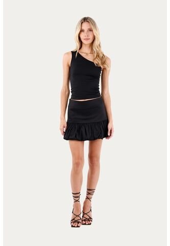 Falda Corta Cenit Negro Mercedes Campuzano Mercedes Campuzano