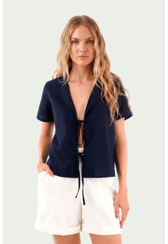 Camisa Cabo Azul Oscuro Mercedes Campuzano Mercedes Campuzano