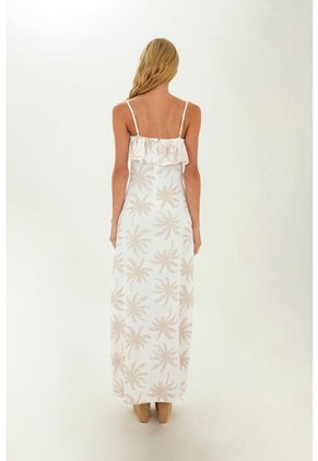 Vestido Largo Carline Marfil Mercedes Campuzano