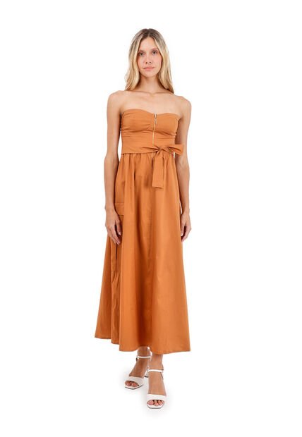 Vestido Largo Tera Toupe Mercedes Campuzano