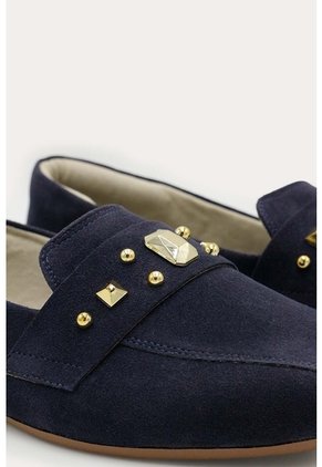 Mocasin Emma Azul Oscuro Mercedes Campuzano