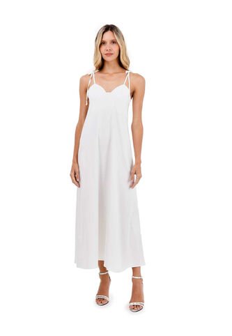 Vestido Largo Oceanic Marfil Mercedes Campuzano Mercedes Campuzano