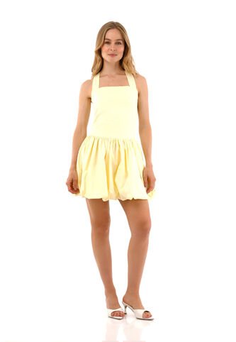 Vestido Corto Miuccia Amarillo Mercedes Campuzano Mercedes Campuzano