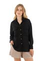 Camisa  Fleur Negro Mercedes Campuzano de Mercedes Campuzano