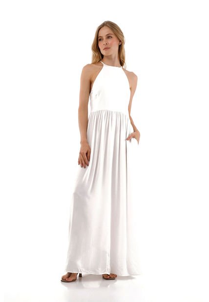 Vestido Largo Anaira Marfil Mercedes Campuzano
