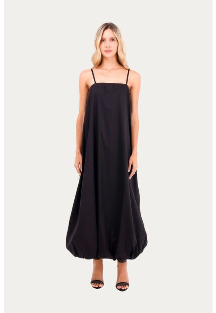 Vestido Largo Amalfi Negro Mercedes Campuzano