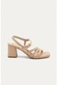 Sandalia Tacón Lia Beige Mercedes Campuzano de Mercedes Campuzano