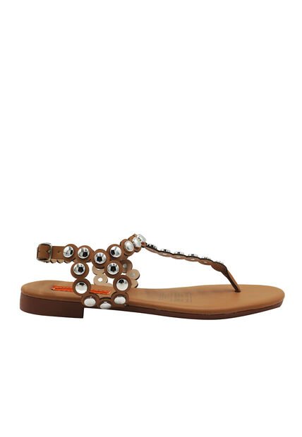 Sandalia Plana Halleck Beige Mercedes Campuzano