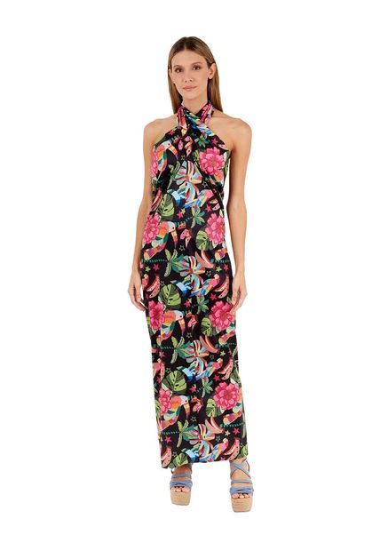 Vestido Largo Tropico Magic_Neg Mercedes Campuzano