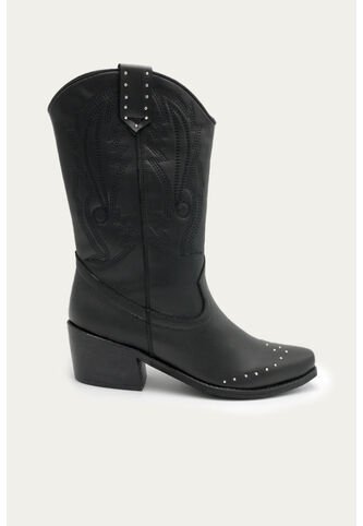 Bota Texana Olive Negro Mercedes Campuzano Mercedes Campuzano